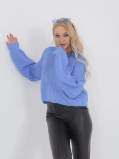 Oversized Truien Oversized Trui Senta Dames Blauw -Dameskleding Verkoop Winkel 36583cdf59bdd5bc02332a5036f4ce58