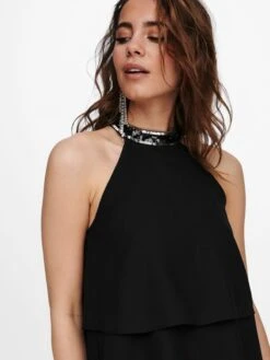 ONLY Uitgaanstops Top Gloria Dames Zwart -Dameskleding Verkoop Winkel 36726bd8eecf60af0e9637b5efb0f6df