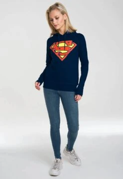 Logoshirt Hoodies Trui DC - Superman Logo Dames Donkerblauw -Dameskleding Verkoop Winkel 3af3d238c126d016daf2bd2f763af3fc