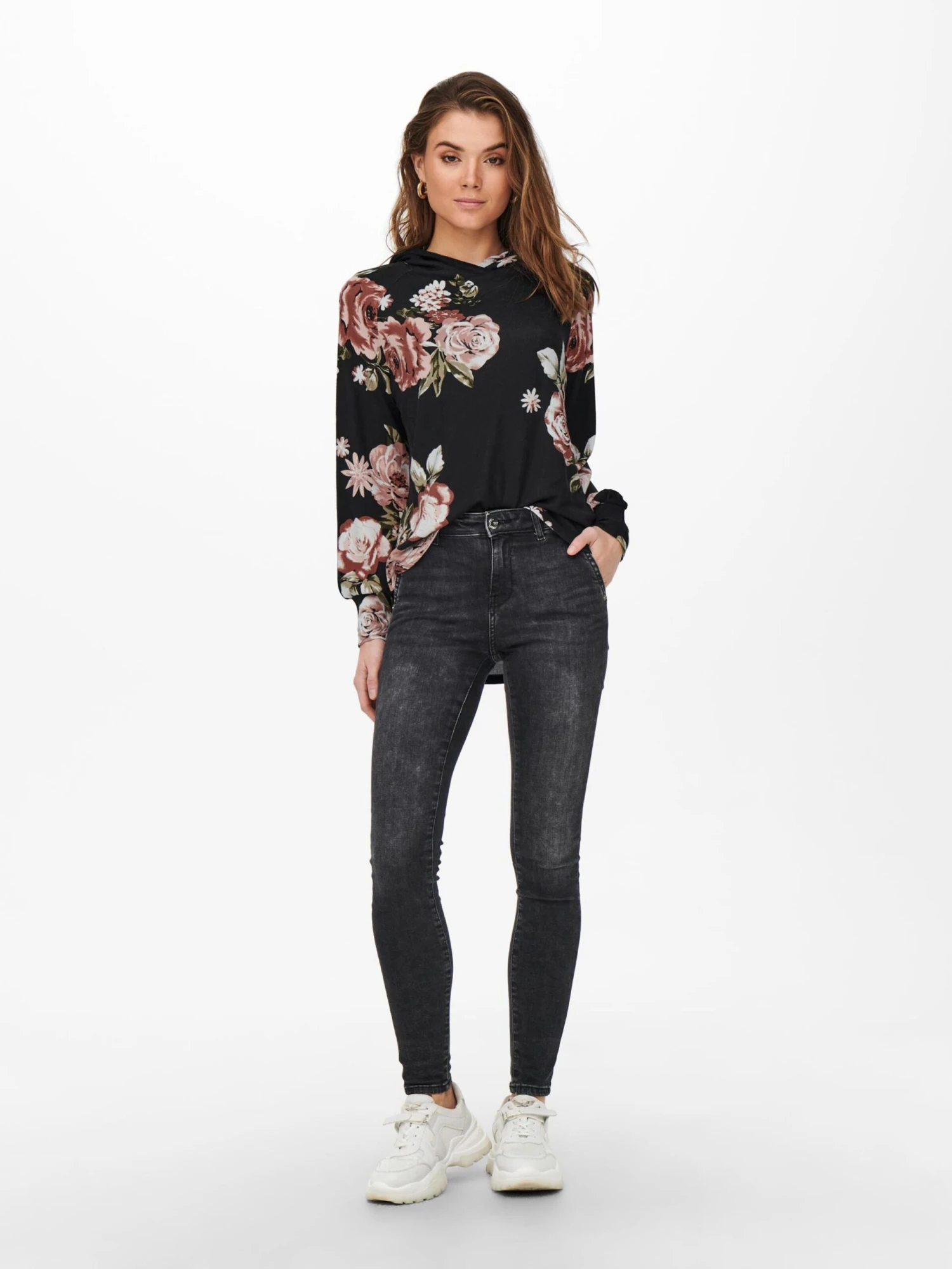 ONLY Hoodies Trui ELCOS EMMA Dames Zwart 7 ONLY Hoodies Trui ELCOS EMMA Dames Zwart - Afbeelding 5