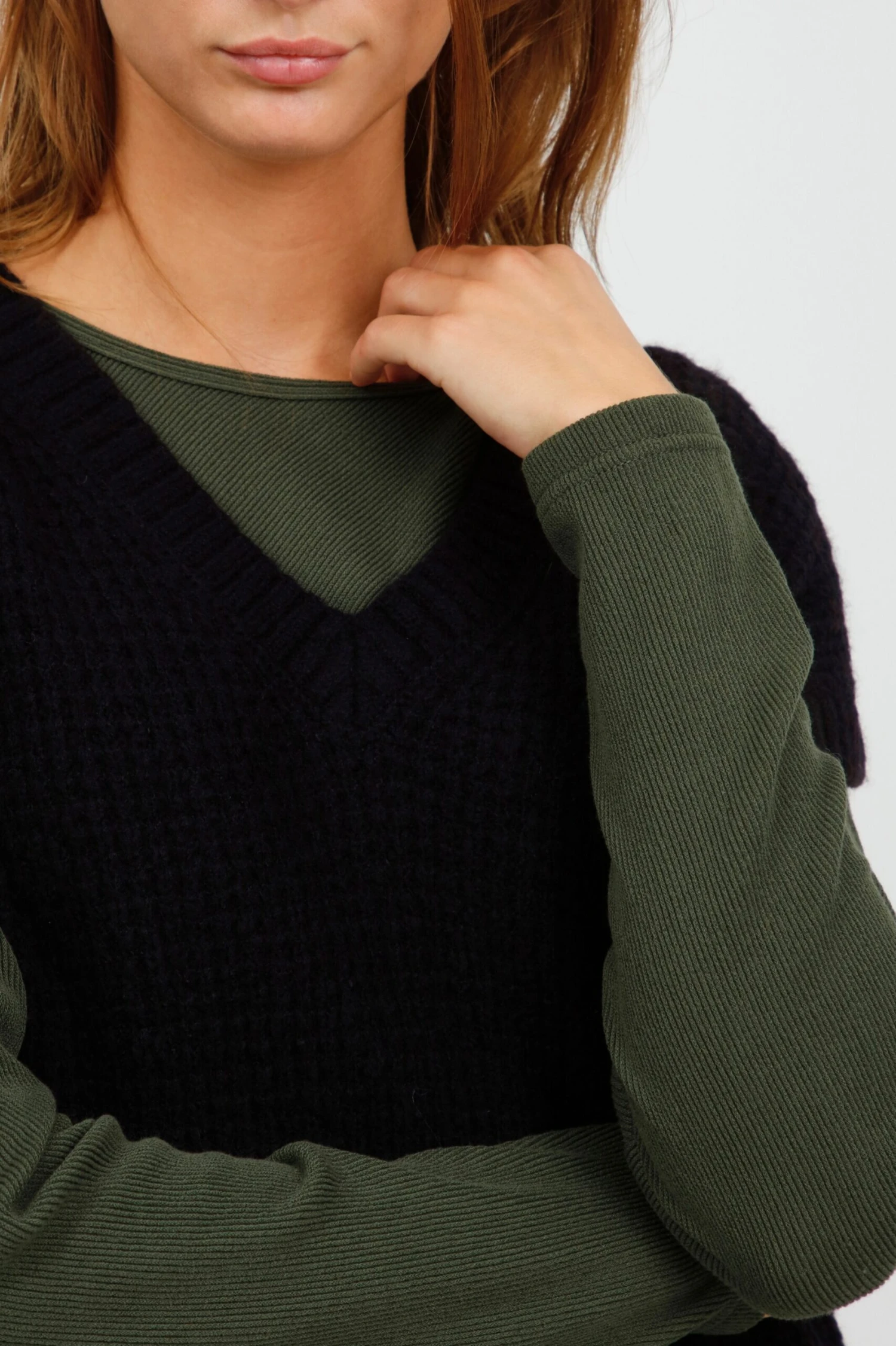 B.young Lange Truien Trui Dames Zwart 7 B.young Lange Truien Trui Dames Zwart - Afbeelding 5