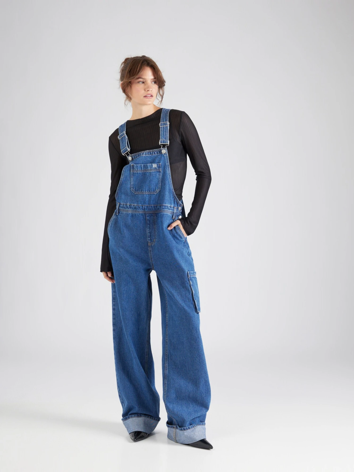 Tuinbroeken Wide Leg Tuinbroek Jeans Madlen Dames Blauw 5 Tuinbroeken Wide Leg Tuinbroek Jeans Madlen Dames Blauw - Afbeelding 3
