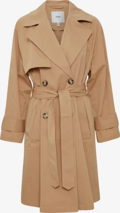 ICHI Trenchcoats Tussenmantel Elova Dames Lichtbruin