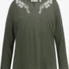 Ulla Popken Longsleeves Shirt Dames Donkergroen -Dameskleding Verkoop Winkel 4018c8f7509f878fd711aca7a65f7729