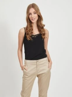 Vila Kanten Tops Top Mero Dames Zwart -Dameskleding Verkoop Winkel 40a9b778add3e20ca74dfe671437b1c1