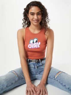 OBEY Tanktops Top Dames Lichtoranje -Dameskleding Verkoop Winkel 40be600c79e35cbedf2406e6f6041df8