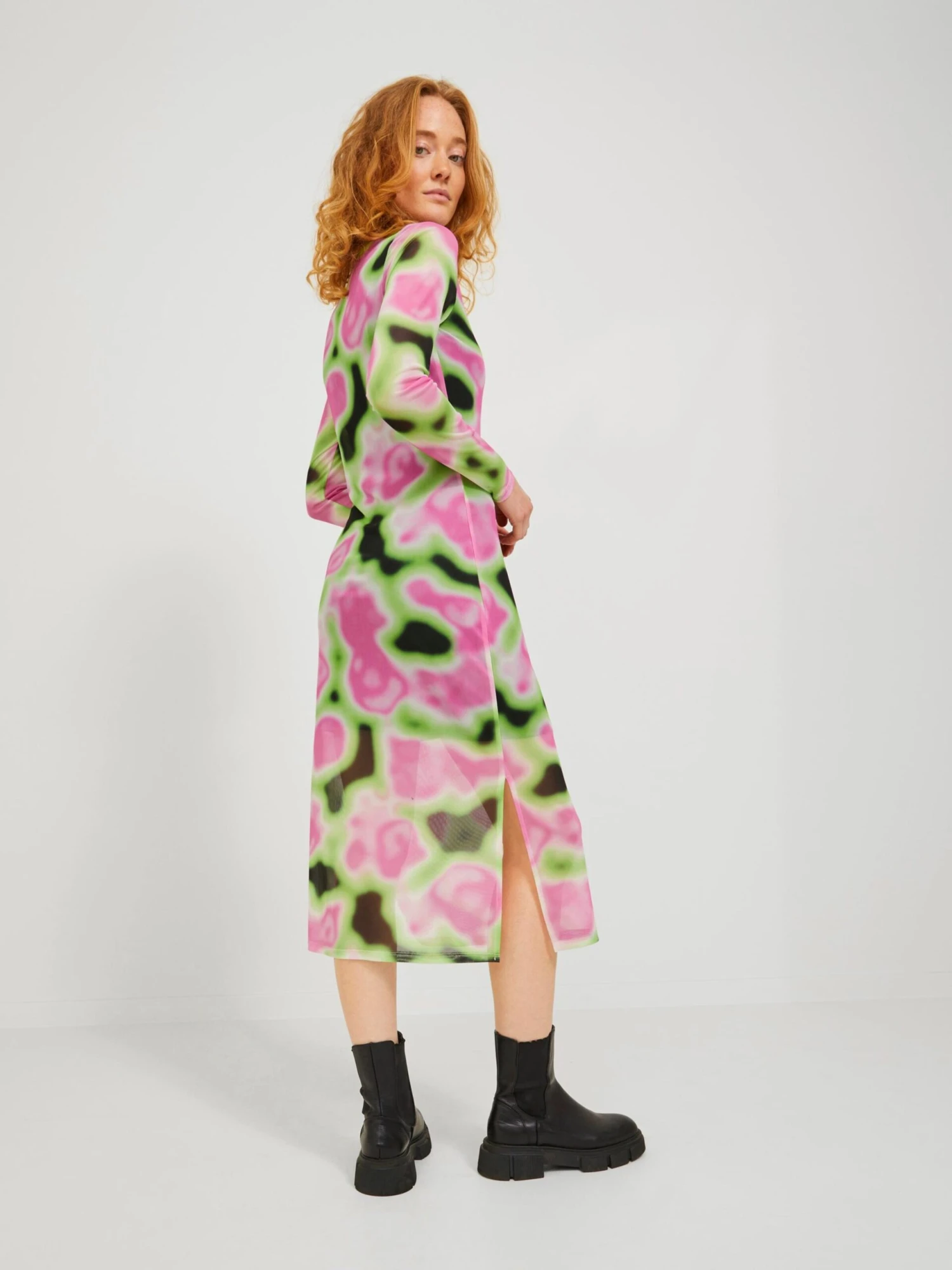 JJXX Maxi Jurken Jurk Ohala Dames Framboos 7 JJXX Maxi Jurken Jurk Ohala Dames Framboos - Afbeelding 5