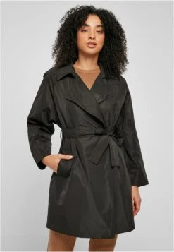 URBAN CLASSICS Trenchcoats Zomerjas Dames Zwart -Dameskleding Verkoop Winkel 4171d485f028ce7907af065aa51438ab