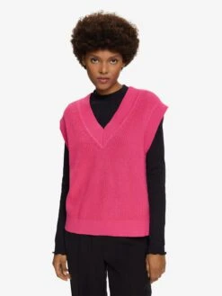 ESPRIT Truien Zonder Mouwen Trui Dames Pink -Dameskleding Verkoop Winkel 42e226ce692efa94f178f963e600a670