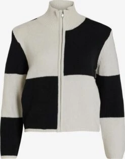 Vila Vesten Gebreid Vest Dames Beige / Zwart