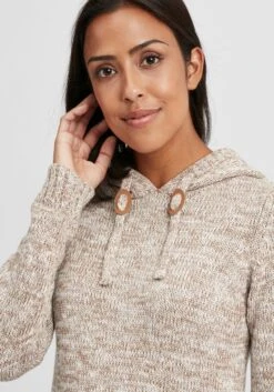 OXMO Hoodies Trui Philia Dames Beige -Dameskleding Verkoop Winkel 43c49cbb3d13e3323e636f1eb46075c7