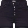 ONLY Denim Shorts Regular Jeans ONLHUSH HW BUTTON SHORTS BOX Dames Zwart