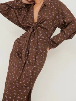 NA-KD Maxi Jurken Jurk Dames Bruin -Dameskleding Verkoop Winkel 49f4a8acc1d7c8217133bff4b86f15bb