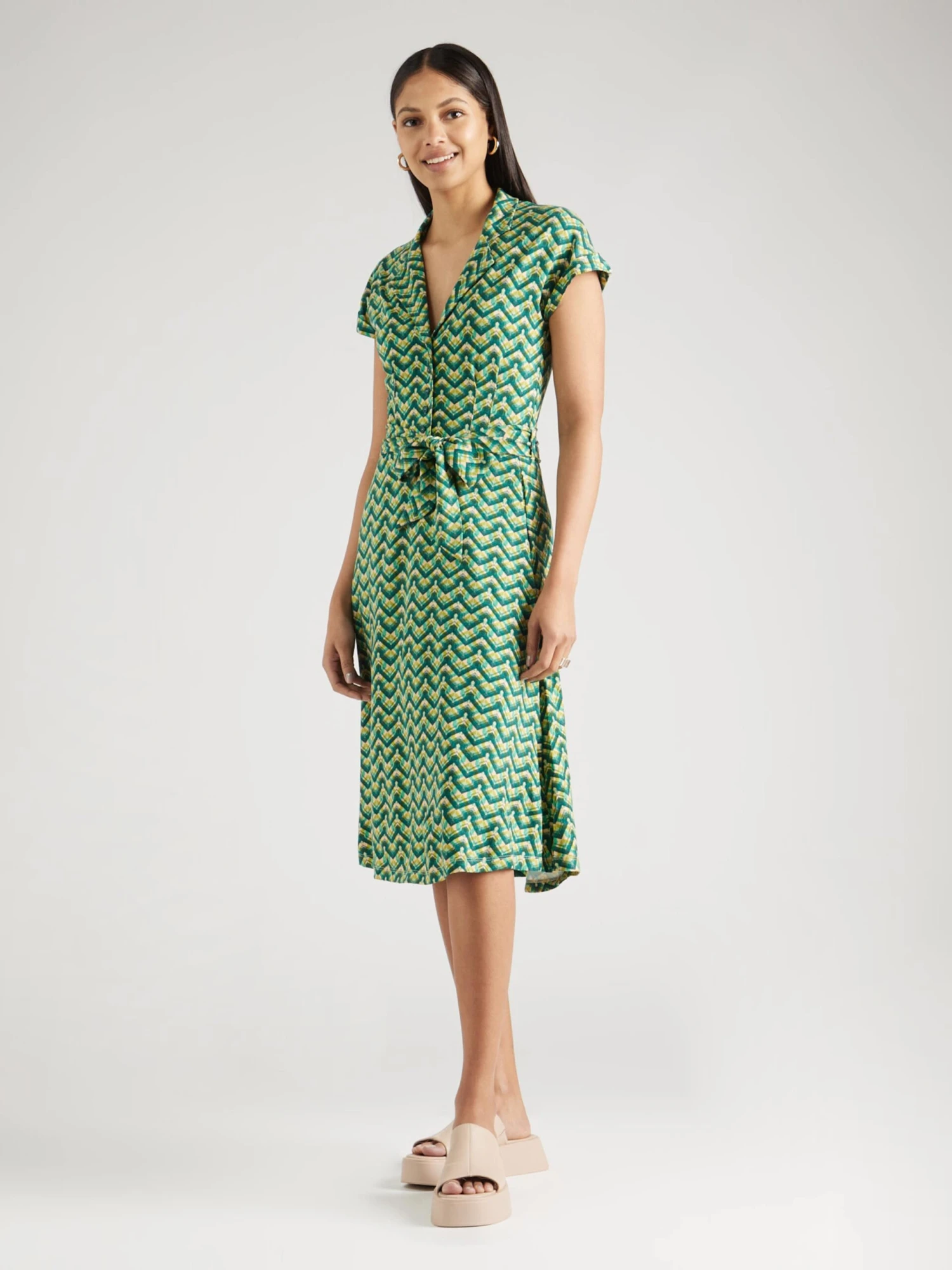 King Louie Mini Jurken Jurk Darcy Dames Olijfgroen / Petrol / Smaragd 5 King Louie Mini Jurken Jurk Darcy Dames Olijfgroen / Petrol / Smaragd - Afbeelding 3