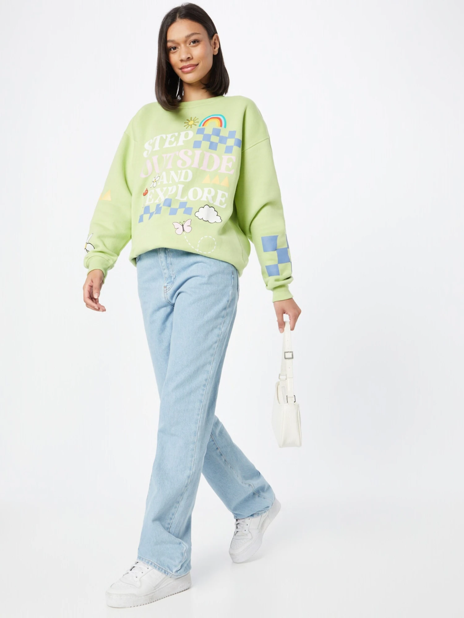 Daisy Street Sweatshirts Sweatshirt Dames Limoen 7 Daisy Street Sweatshirts Sweatshirt Dames Limoen - Afbeelding 5