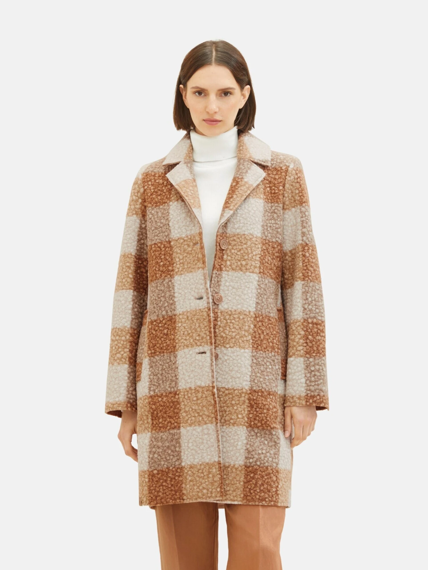 Tom Tailor Tussenmantels Tussenmantel Dames Beige / Sand 4 Tom Tailor Tussenmantels Tussenmantel Dames Beige / Sand - Afbeelding 2