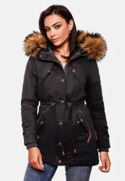 Marikoo Parkas Winterparka La Viva Dames Zwart -Dameskleding Verkoop Winkel 4d033a005ae1ce5933ba70201341041a