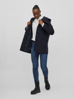 Duffelcoats Tussenmantel Mamrie Dames Donkerblauw -Dameskleding Verkoop Winkel 4d43a020f519bc27f221d73b2d98bed4