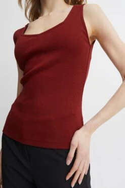 ICHI Spaghetti Tops Top ORETA Dames Wijnrood -Dameskleding Verkoop Winkel 4d924c09977d14b1559b41757b97627f