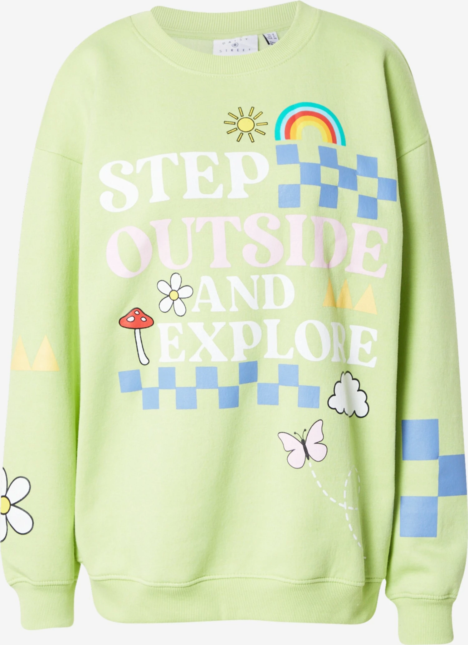 Daisy Street Sweatshirts Sweatshirt Dames Limoen 3 Daisy Street Sweatshirts Sweatshirt Dames Limoen