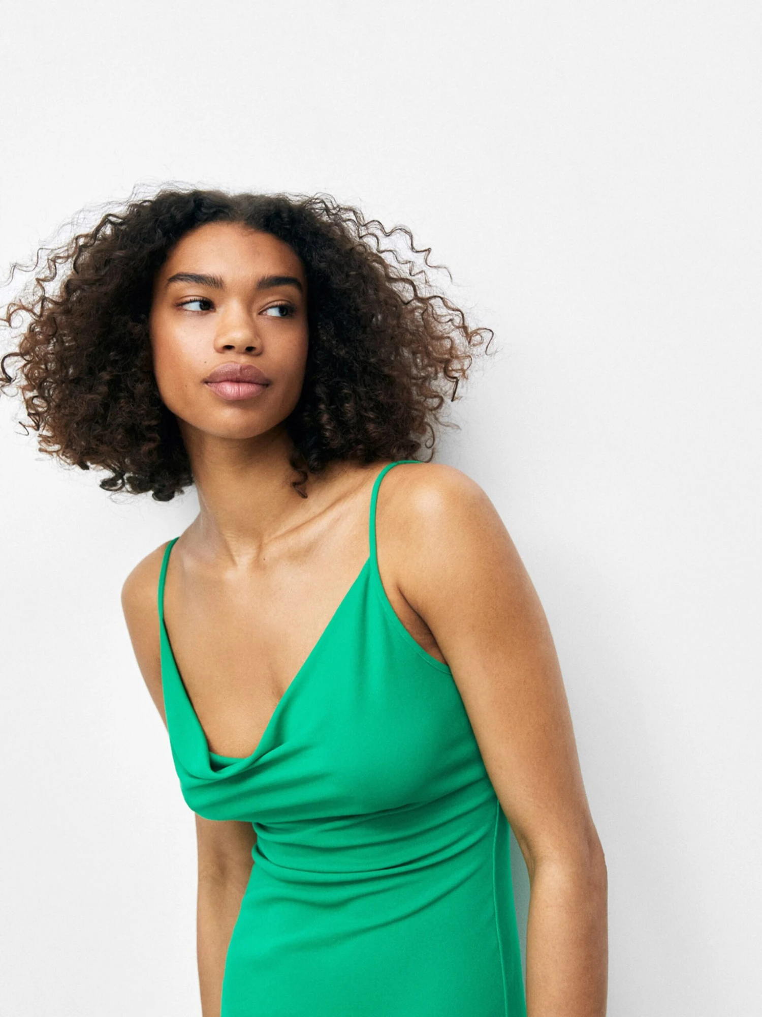 PULL & BEAR Maxi Jurken Jurk Dames Groen 5 PULL & BEAR Maxi Jurken Jurk Dames Groen - Afbeelding 3