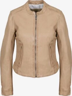 Freaky Nation Leren Jassen Tussenjas Bea-FN Dames Beige