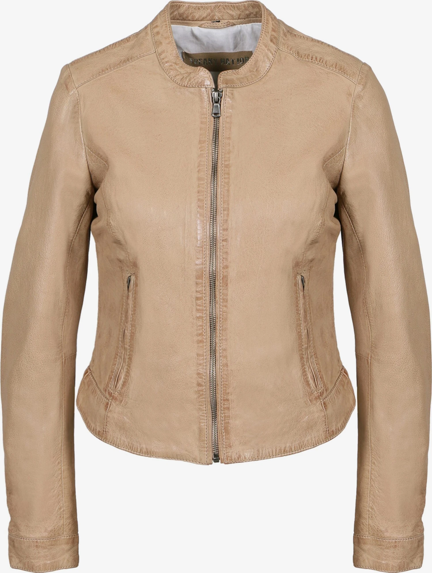 Freaky Nation Leren Jassen Tussenjas Bea-FN Dames Beige 3 Freaky Nation Leren Jassen Tussenjas Bea-FN Dames Beige