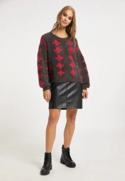 Oversized Truien Oversized Trui Dames Chocoladebruin -Dameskleding Verkoop Winkel 51511f5e2c39fe006abe349649f79d15