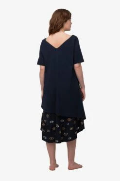 Ulla Popken Jerseyjurken Jurk Dames Marine / Lichtblauw -Dameskleding Verkoop Winkel 549e802d938741f6e46fcfdb5ab19d44