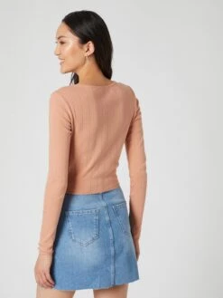 Vesten Gebreid Vest Cami Dames Lichtbruin -Dameskleding Verkoop Winkel 55215aad1b142ddcdbb6823b73693662