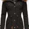 Marikoo Parkas Winterparka La Viva Dames Zwart -Dameskleding Verkoop Winkel 5616078dc92a7265e11da81b23245522