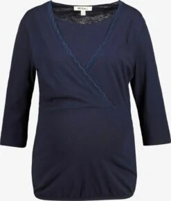 Ulla Popken Shirts Met 3/4 Mouw Shirt Dames Marine