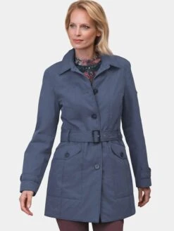 GOLDNER Trenchcoats Tussenmantel Dames Blauw -Dameskleding Verkoop Winkel 5741e09485879d31acf58ffff8fa62ee
