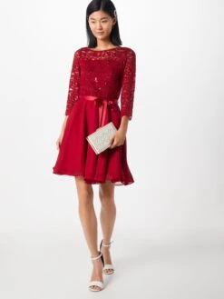 SWING Cocktailjurken Cocktailjurk Dames Wijnrood -Dameskleding Verkoop Winkel 58b1faff5263d32eb1731242c0cc143f