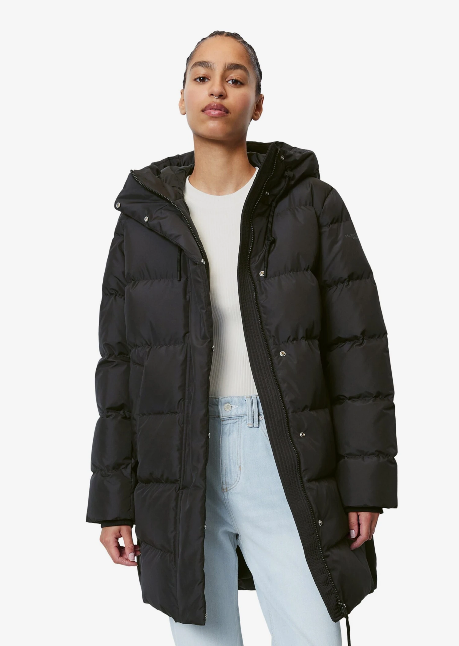 Marc O'Polo DENIM Korte Mantels Wintermantel Dames Zwart 4 Marc O'Polo DENIM Korte Mantels Wintermantel Dames Zwart - Afbeelding 2