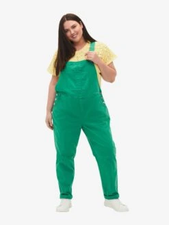 Zizzi Tuinbroeken Regular Tuinbroek Jeans Dames Smaragd -Dameskleding Verkoop Winkel 5925ad704dc7075e43bac6af231179ca