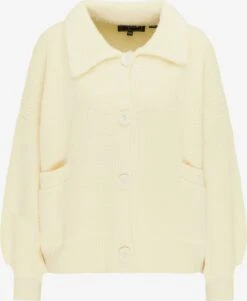 Faina Vesten Gebreid Vest Dames Wolwit