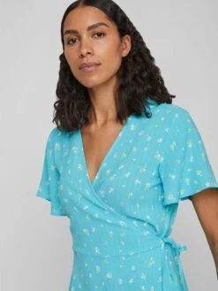 Vila Midi Jurken Jurk Dames Blauw -Dameskleding Verkoop Winkel 599d7154752f0433b837f15132aa1874