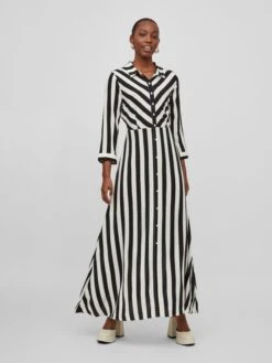 Vila Maxi Jurken Jurk Dames Zwart / Wit -Dameskleding Verkoop Winkel 59f672d399516a98f090a162fa6e3b87