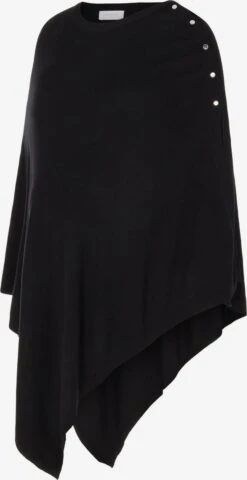 Mamalicious Ponchos & Kimonos Cape Penny Dames Zwart