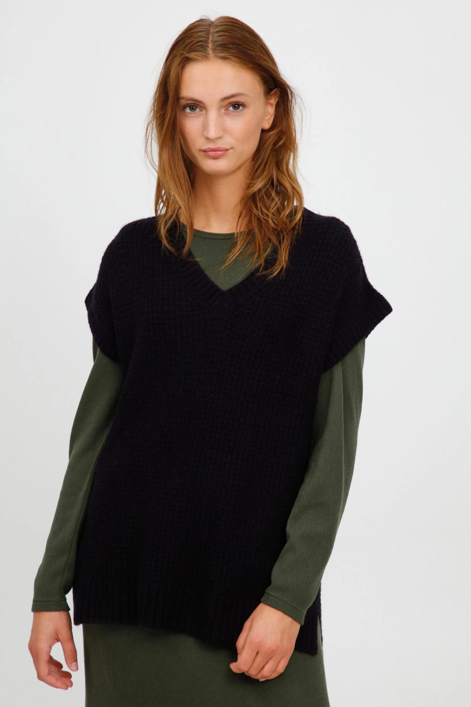 B.young Lange Truien Trui Dames Zwart 4 B.young Lange Truien Trui Dames Zwart - Afbeelding 2