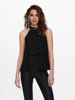 ONLY Uitgaanstops Top Gloria Dames Zwart -Dameskleding Verkoop Winkel 5c8ef19c1cda8ac360294c0835a8fd3a