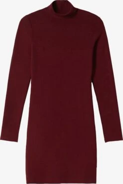 BERSHKA Jerseyjurken Jurk Dames Bourgogne