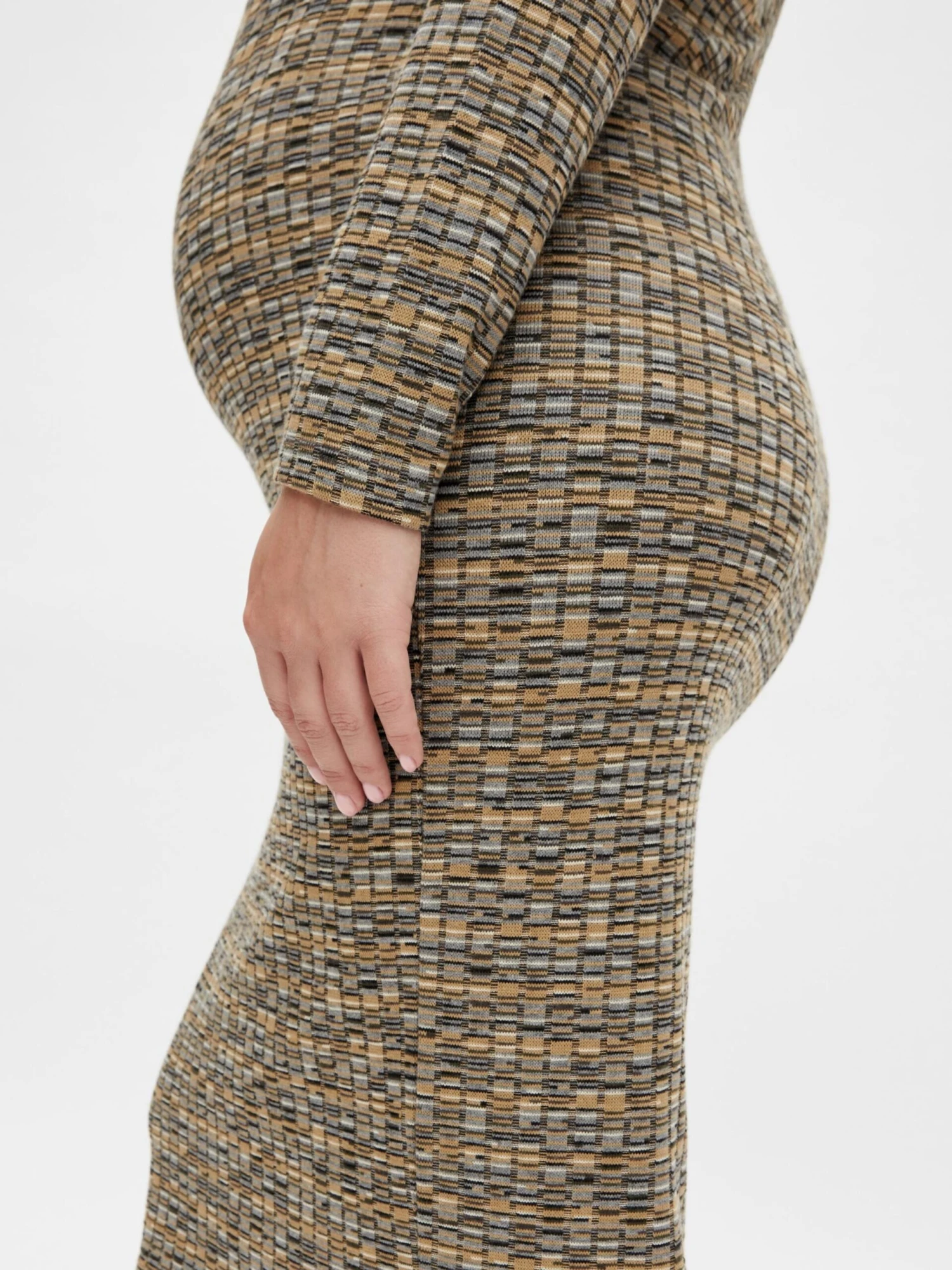 Mamalicious Jerseyjurken Jurk MARLEE Dames Mosterd 7 Mamalicious Jerseyjurken Jurk MARLEE Dames Mosterd - Afbeelding 5