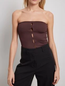 NA-KD Uitgaanstops Top Dames Bruin