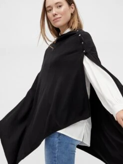 Mamalicious Ponchos & Kimonos Cape Penny Dames Zwart -Dameskleding Verkoop Winkel 6116dc79efc4be602850d484e7ac26e1