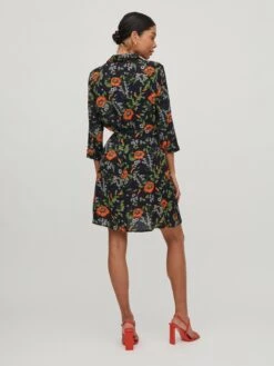 Vila Blousejurken Blousejurk Dames Navy -Dameskleding Verkoop Winkel 6160ba7bd6952269b47c623e780bb391