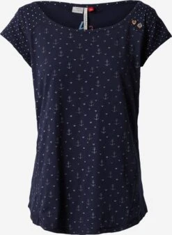 Ragwear T-shirts Shirt ROSANNE Dames Navy / Lichtblauw