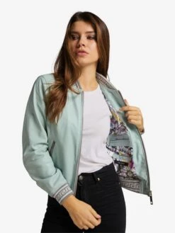 CARLO COLUCCI Leren Jassen Tussenjas Colton-L Dames Blauw -Dameskleding Verkoop Winkel 63ca5857be7280cdab1a51939f1fb2aa