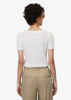 Marc O'Polo T-shirts Shirt Dames Wit Gemêleerd -Dameskleding Verkoop Winkel 66a1b9eaee616855a5a8d6734cf1bf78